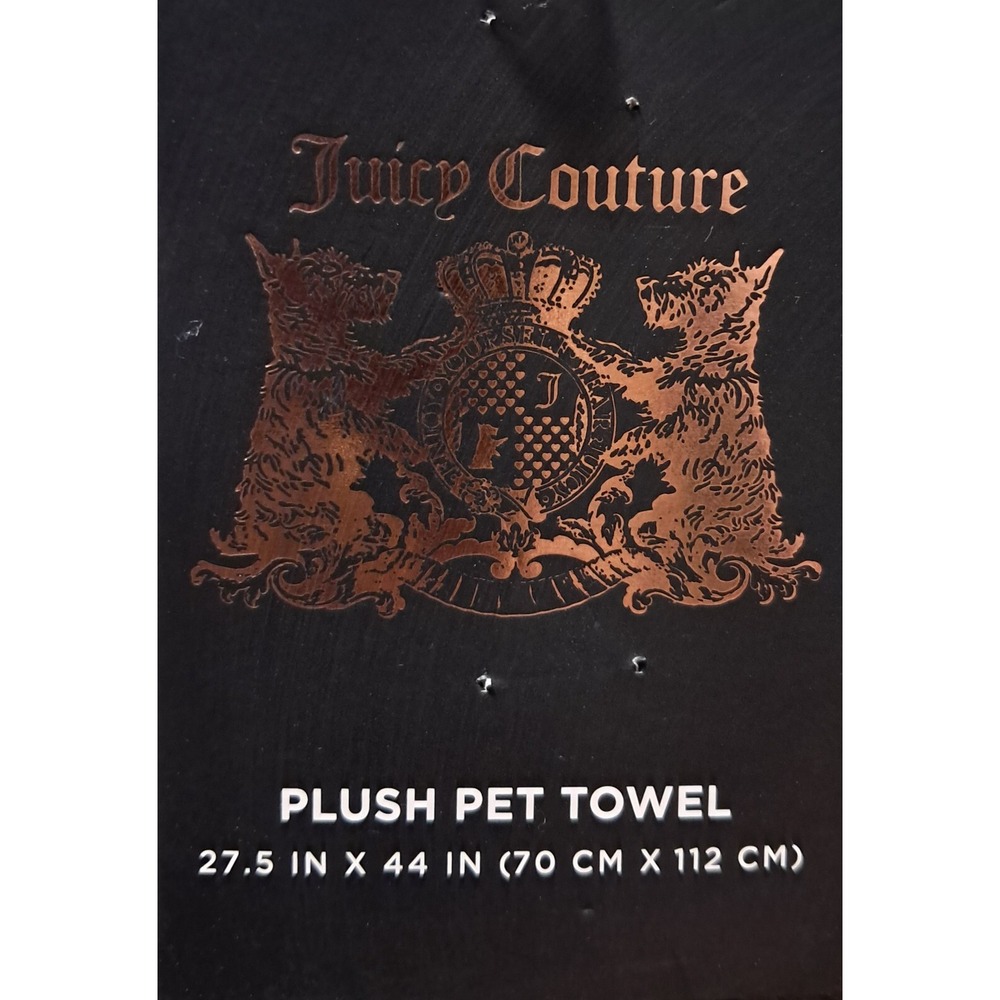 Juicy Couture, Dog Towel, Blue, White, Gray, 44" x 29", 100% Poly, Mach Washable - Picture 7 of 7